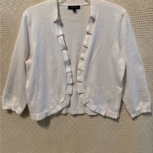 Large Verve Ami Ivory Cardigan with Cute Detail, 3/4 sleeve